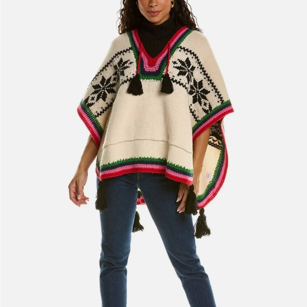NWT Frances Valentine  Festival wool poncho